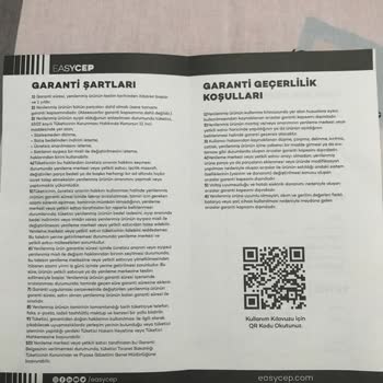 EasyCep Arızalı Telefon Satışı Yapıp Para İadesi Verilmedi