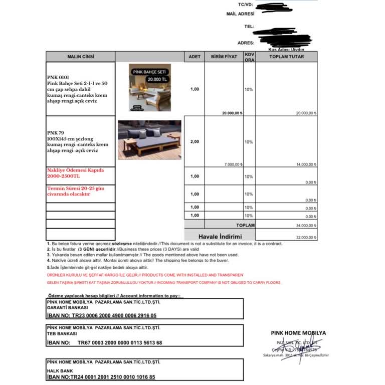 Pink Home Siparişim Teslim Edilmedi, Marka Telefonlarıma Yanıt Vermiyor