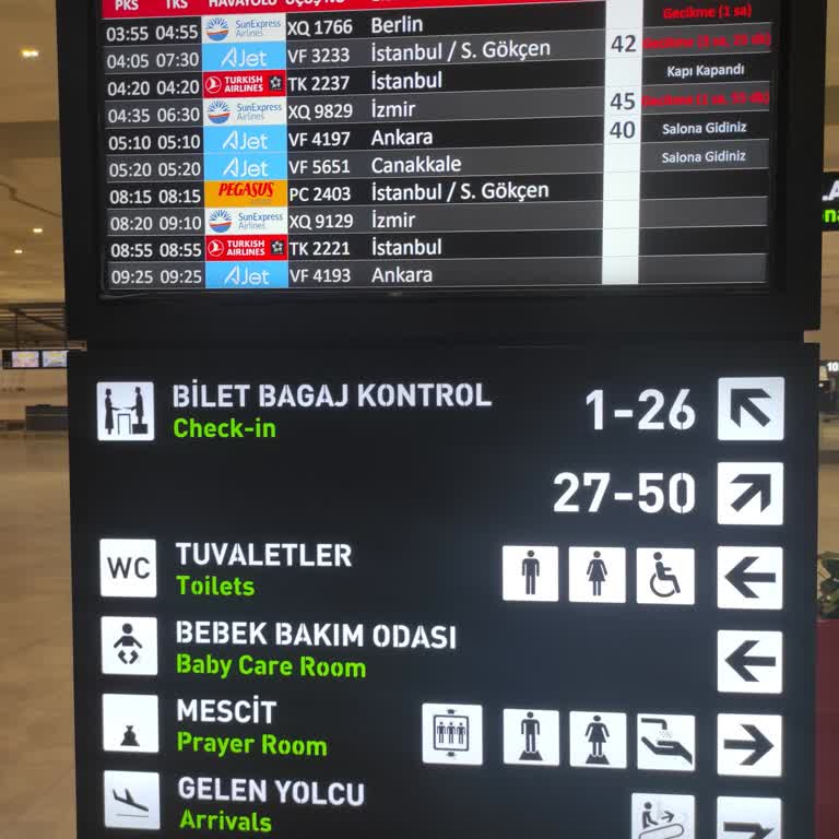 Ajet (Anadolu Jet) Rötar Gaziantep Havalimanı Sabiha Gökçen