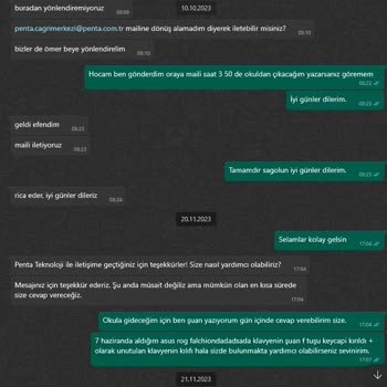 Penta Teknoloji Ürün Geri Gönderilmemesi Ve WhatsApp Engeli