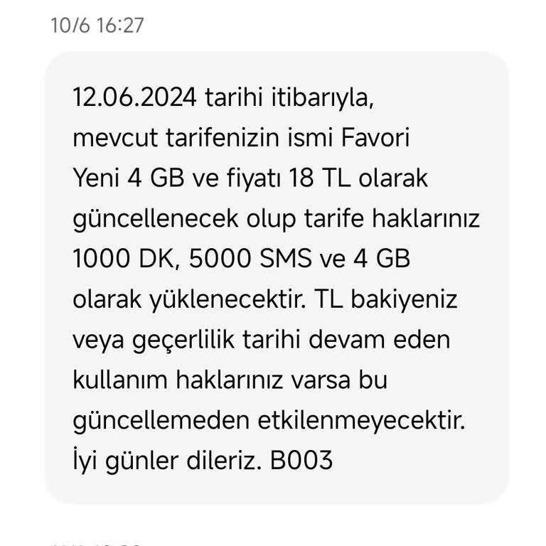 Vodafone Haberim Olmadan Tarifem Değiştirilmiş