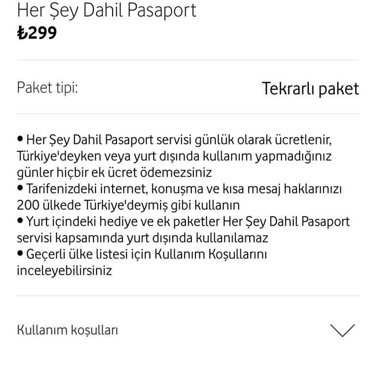 Vodafone Ek Paket İptal Edilmiyor