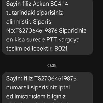 Pazarium Benim Bilgim Olmadan Siparişimi İptal Ediyor