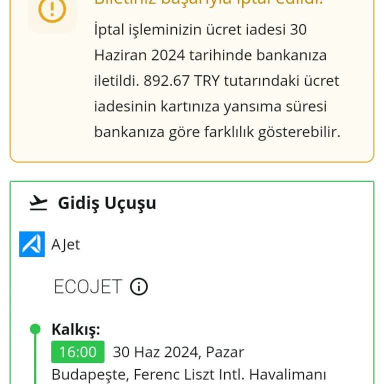 Enuygun.net İptal Edilen Uçuşun Parasını İade Etmiyor.