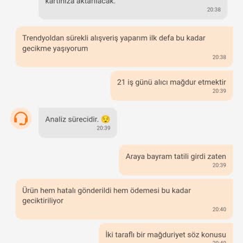 Trendyol Ücret İadesini Yapmıyor