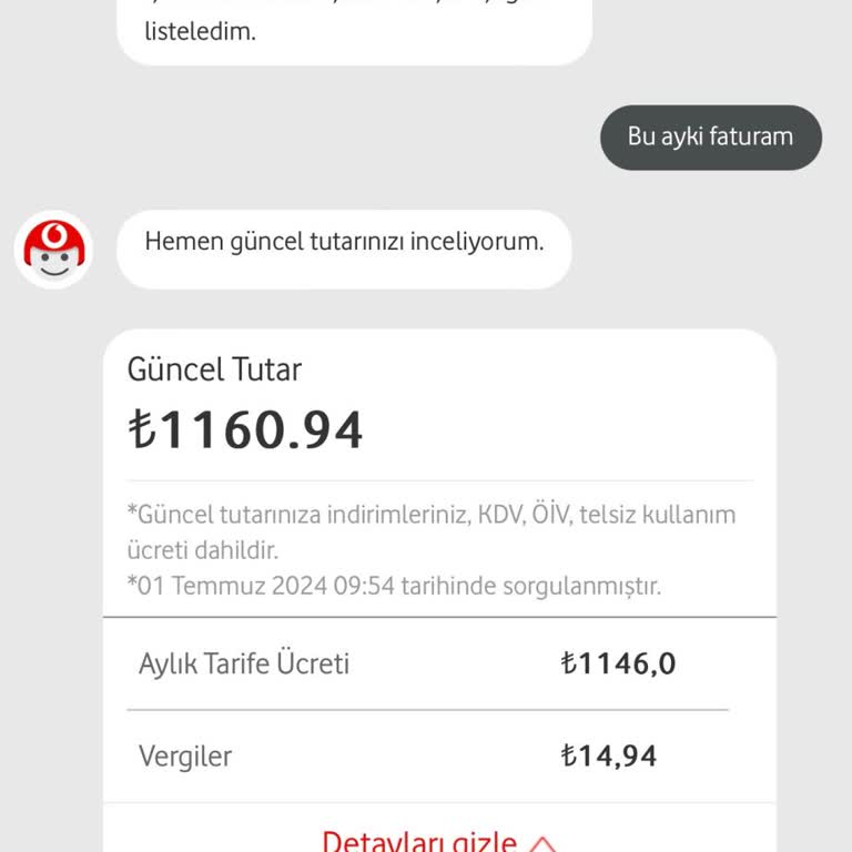 Vodafone Yanlış Faturalı Pakete Geçiş Sorunu