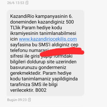 KazandıRio Kazandirio Çekiliş... Param Çekiliş