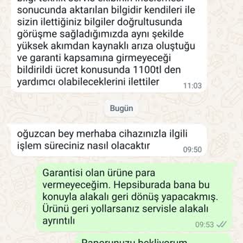Eymen Bilişim (hızlıalteknoloji) Teknik Servis Ve Robot Süpürge Şikayeti