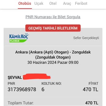 Kamil Koç Ankara-Zonguldak Seferini İptali Ve Bilgilendirme Sorunları