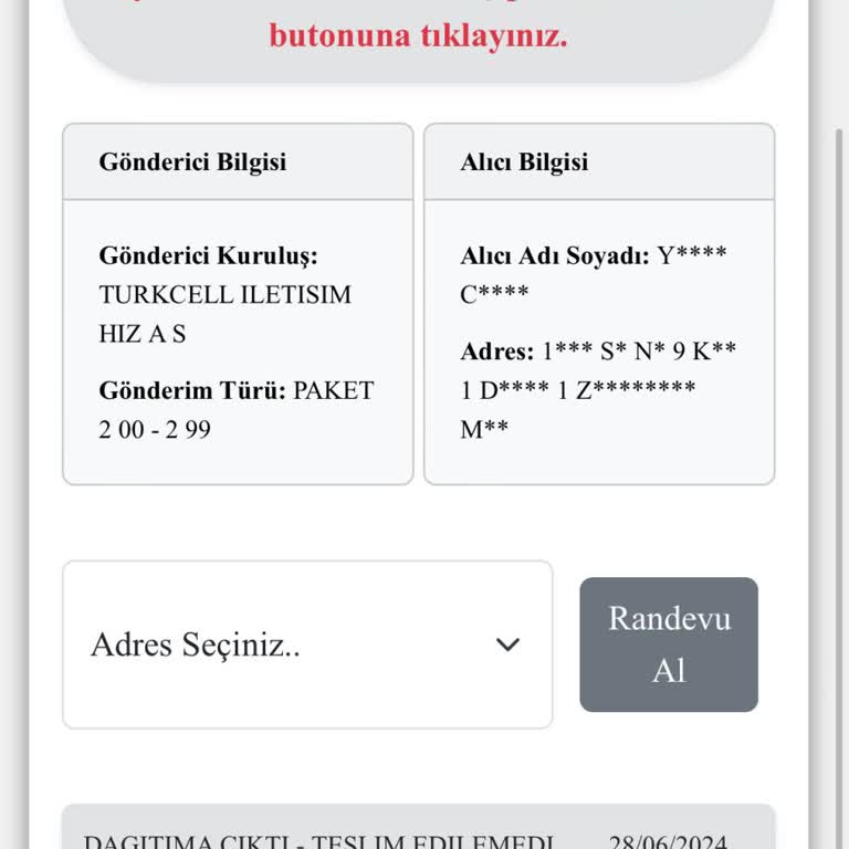 Kuryenet Siparişle İlgili Hiçbir Şekilde İrtibat Kuramıyorum