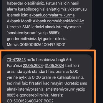 Akbank %0 Faiz Oranı İle Artı Para Kullandırım Taahhüdüne Uymuyor