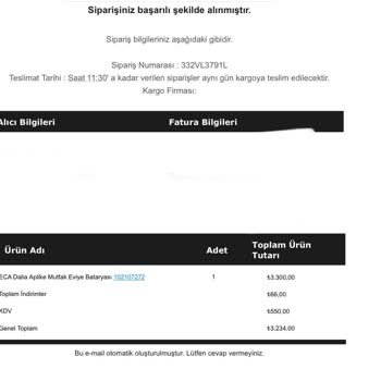 May Ticaret Siparişi İptal Etti