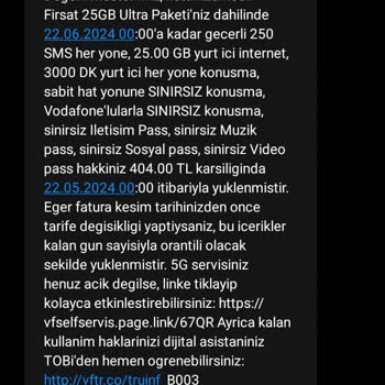 Vodafone Yüksek Fatura Kesiyor Ve Haber Vermiyor