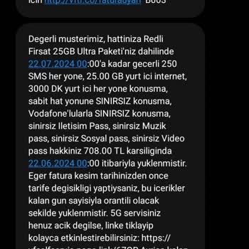 Vodafone Yüksek Fatura Kesiyor Ve Haber Vermiyor
