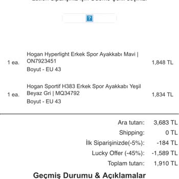 Hogan Türkiye Ürün Teslimi