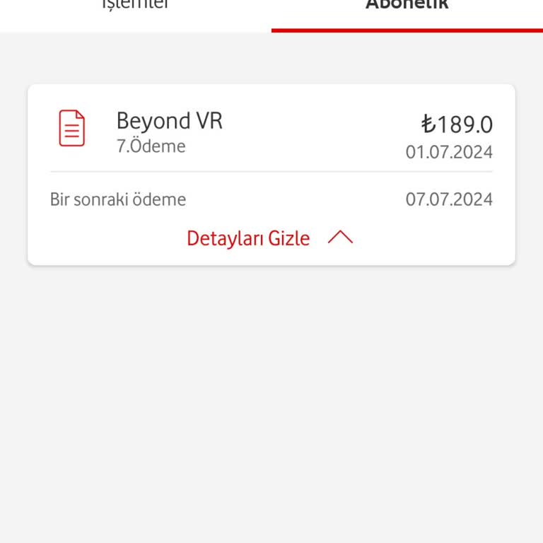 Beyond VR Üyelik İptali Etmek İstiyorum