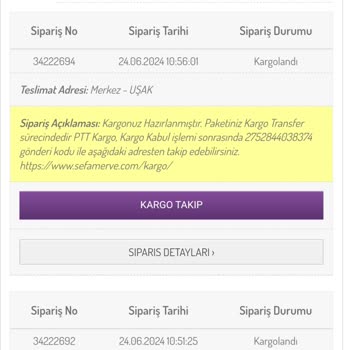 Sefamerve Ücretini Ödediğim Ürünleri Göndermiyor