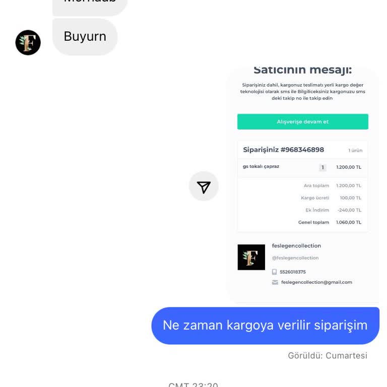 Feslegen Collection Sipariş Gönderilmiyor Karşınızda Muhatap Bulamıyorsunuz