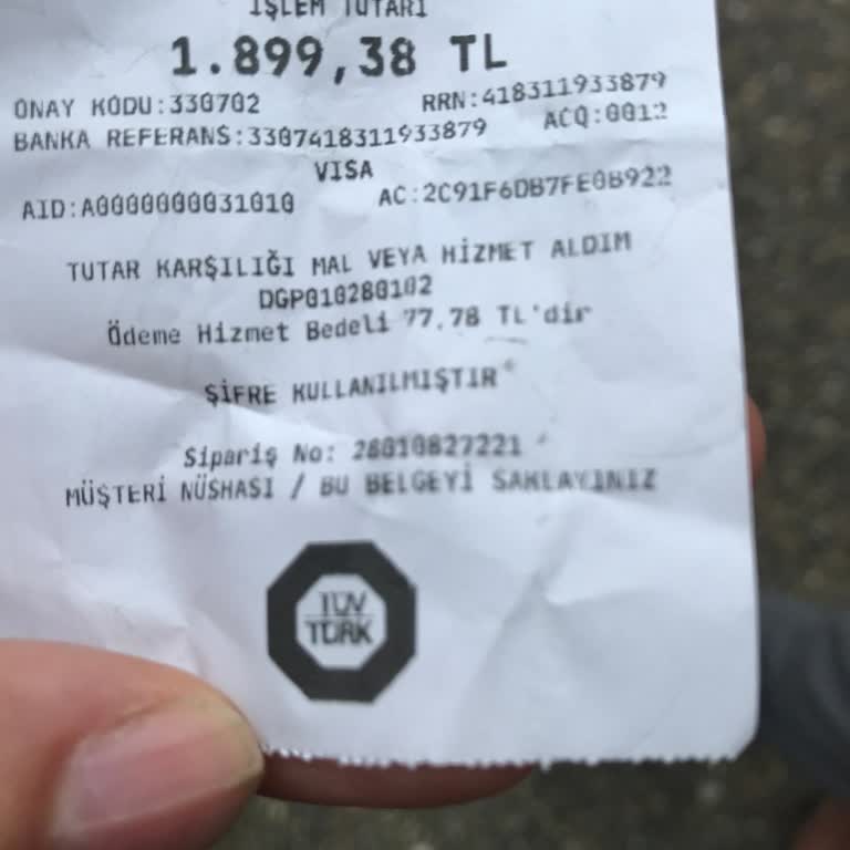 Tüvtürk Kredi Kartı Komisyonu