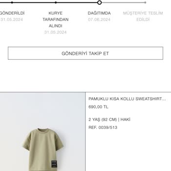 Zara Teslim Edilmeyen Ürünlerin İadesi Yapılmıyor