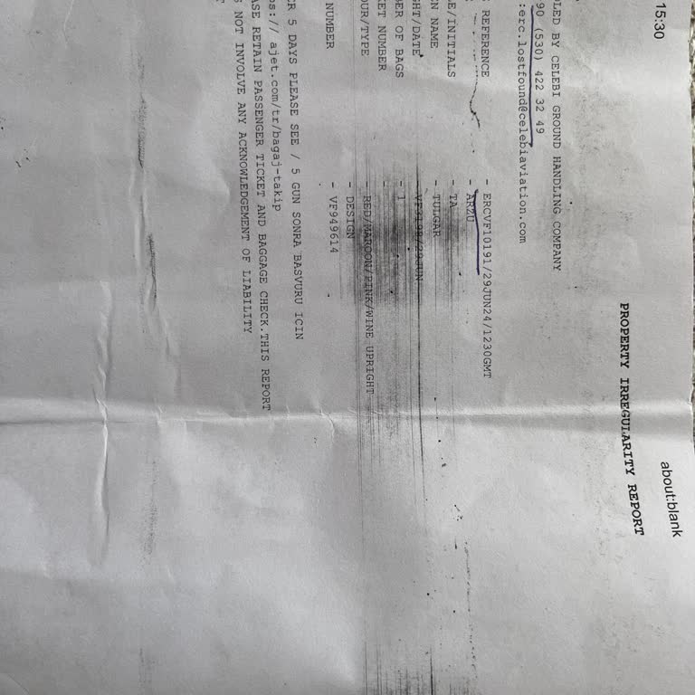 AJet (Anadolu Jet) Bagajın Eksik Gelmesi Ve Zamanımda Teslim Edilmemesi