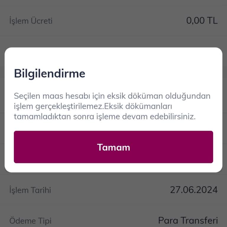 QNB Eksik Doküman Hatası