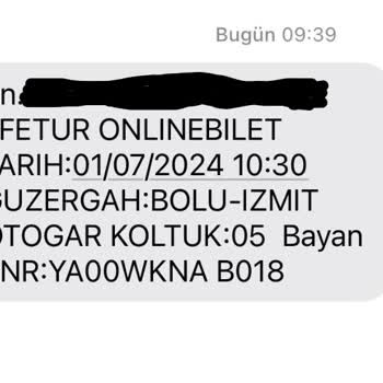 Efe Tur Otobüs Firmasında Yaşadığım Sorun