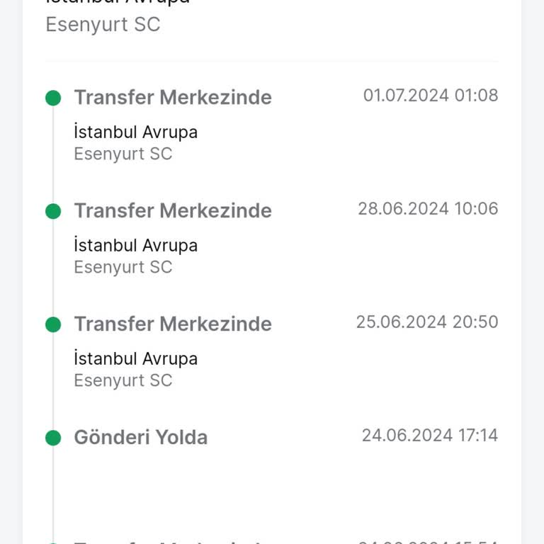Trendyol Express 3 Seferdir Transfer Merkezinde