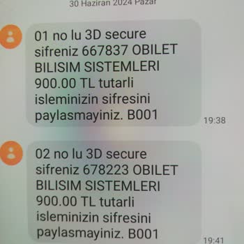 Obilet 2 Defa Karttan Para Çekimi