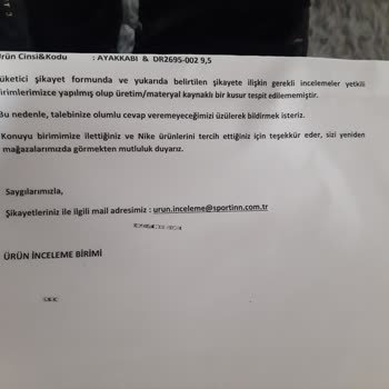 Nike Ürününün Arkasında Durmuyor