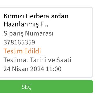 Çiçek Sepeti: Satış Sonrası İlgisizlik -Eksik Ürün