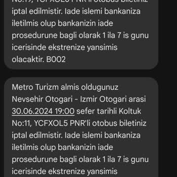 Obilet İptal Ettim Biletin Ücret İadem Olmadı