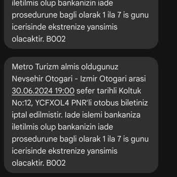 Obilet İptal Ettim Biletin Ücret İadem Olmadı