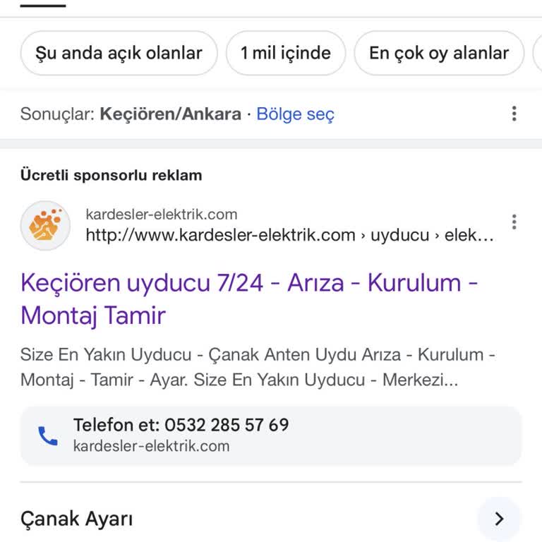 Kardeşler Elektrik Elektronik Firma Keçiören