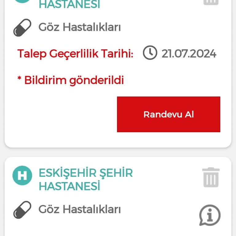 MHRS (Merkezi Hekim Randevu Sistemi) Randevu Talep Ettiğimde Telefonuma ...