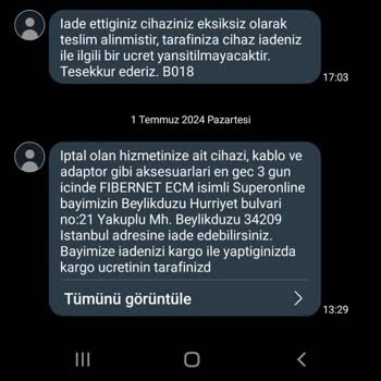 Turkcell Superonline İade Saçmalığı!