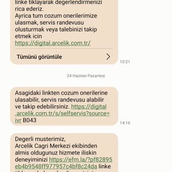Arçelik Yetkili Servis 2 Aydır Mağdur Ediyor