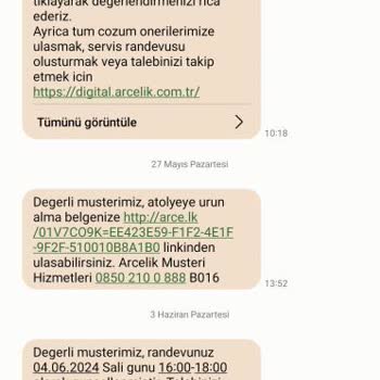 Arçelik Yetkili Servis 2 Aydır Mağdur Ediyor