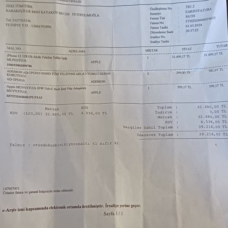 Vatan Bilgisayar Adaptör Garanti Sorunu