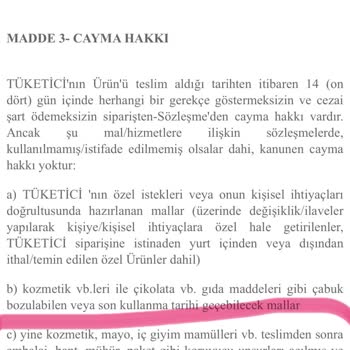 Boyner On-line İade Almıyor,