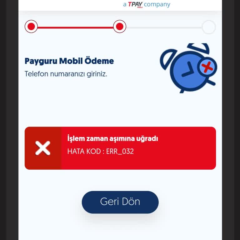 Payguru İşlem Hatası Veriyor