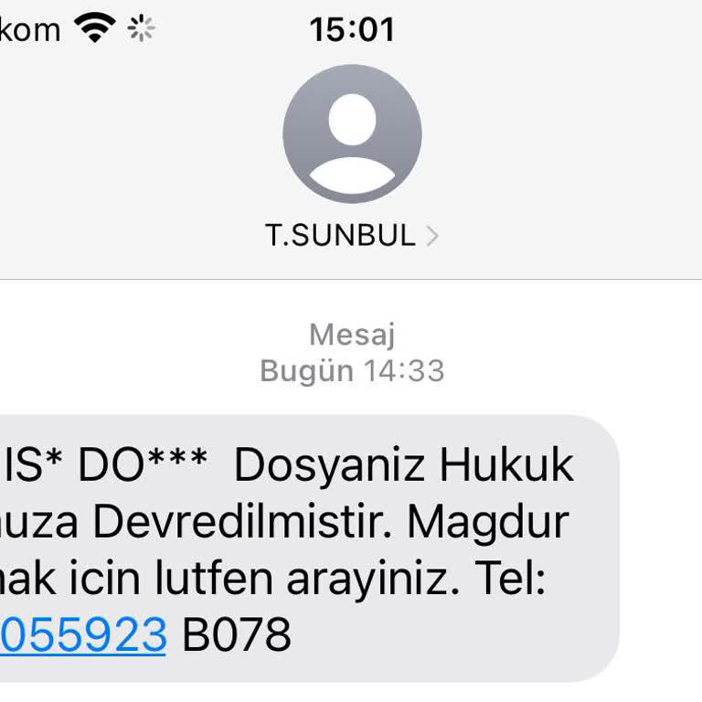 T.SUNBUL HUKUK (SMS) T. S***** Hukuk Bürosu