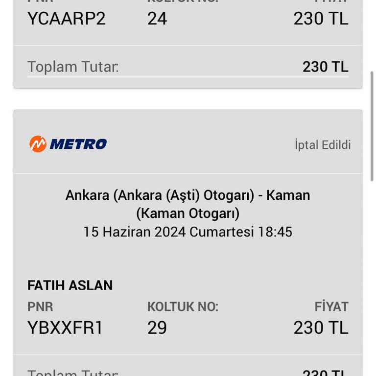 Obilet Para İadesi Yapmıyor