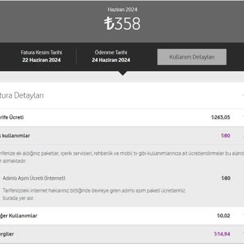 Vodafone Ek Paket Yükleme Faturaya Yansıtma