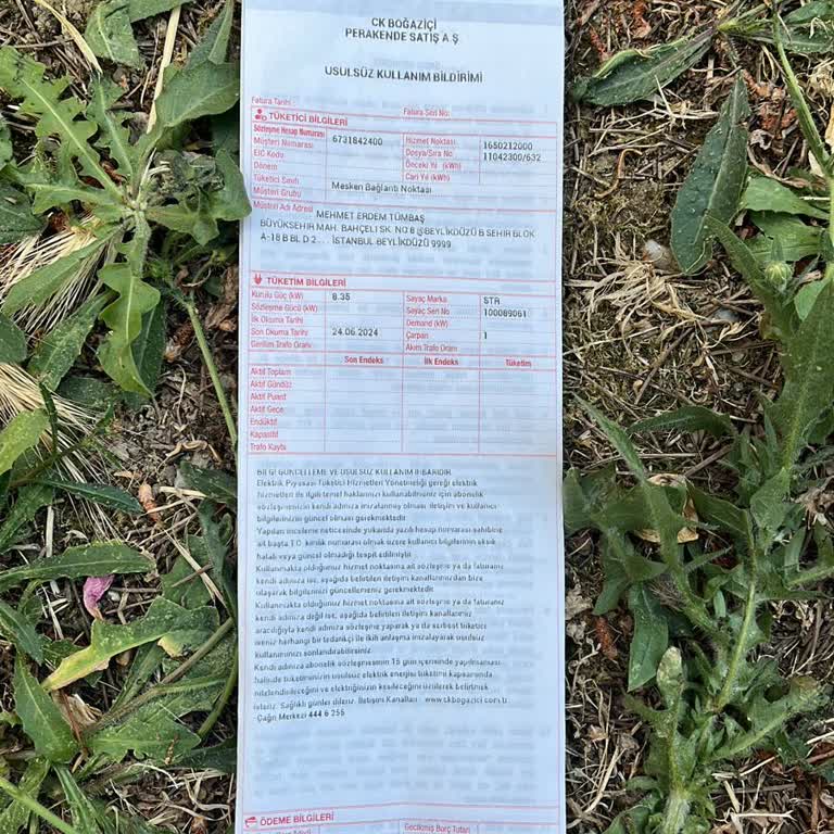 CK Boğaziçi Elektrik- Usulsüz Kullanım Bildirimi Geldi