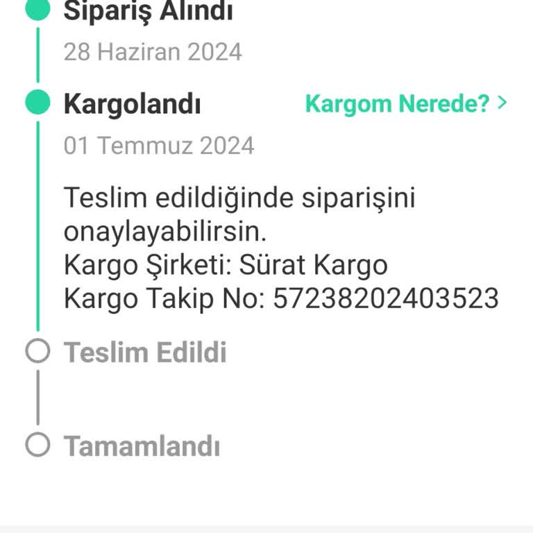 Sürat Kargo Kargoyu Takip Edemiyorum
