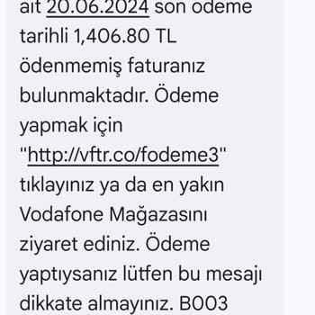 Vodafone Taahhüt Ve Usulsüz Fatura Yansıtması
