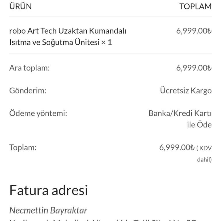 Robo. Yapılmayan Para İadesi