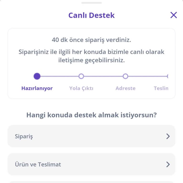 Getir'in Siparişi Geç Getirmesi