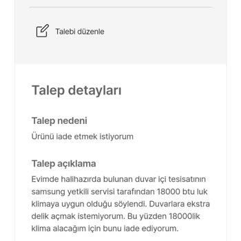 Hepsiburada Tarafından Yapılmayan İade